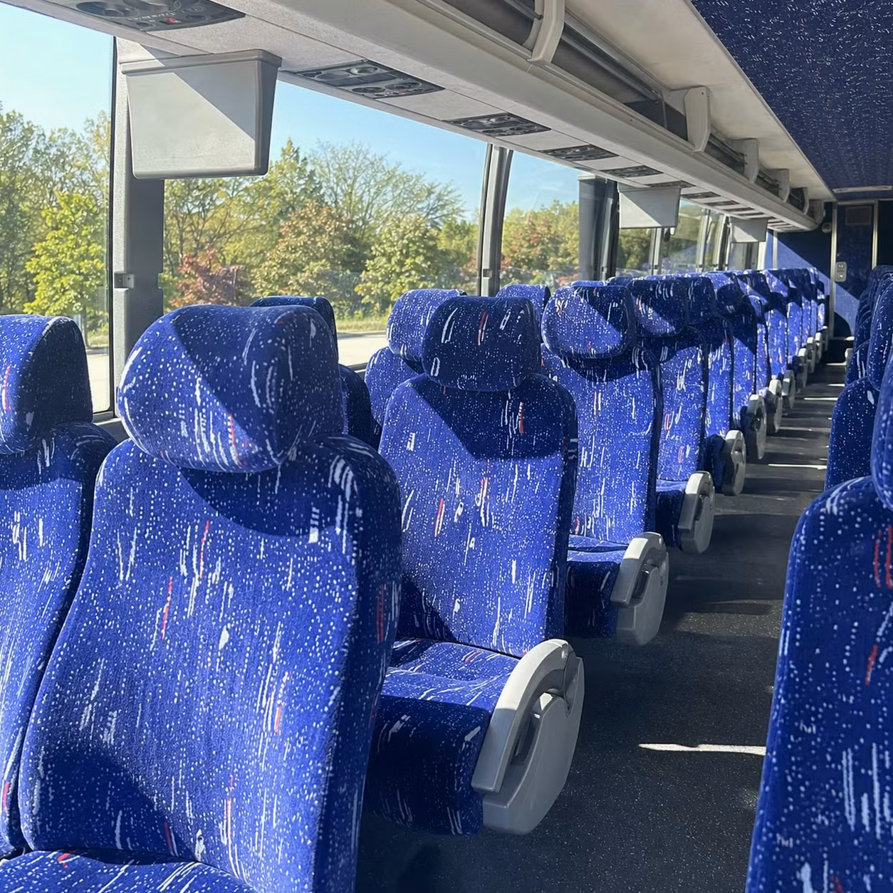 plano charter bus interior